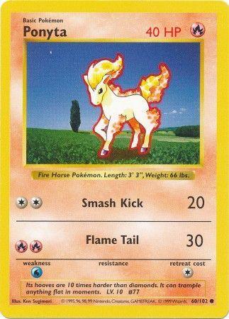 Ponyta (60/102) [Base Set Shadowless Unlimited] (Online Only)