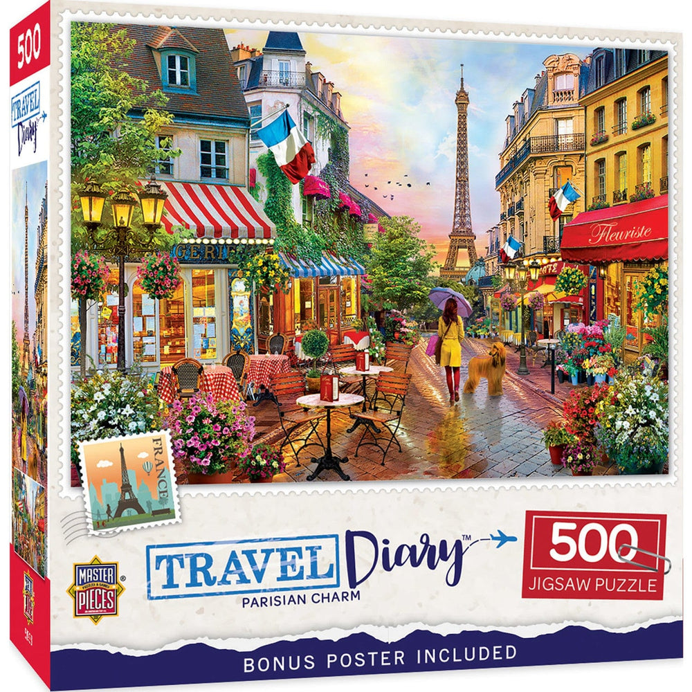Travel Diary - Parisian Charm 500 Piece Jigsaw Puzzle (ONLINE ORDER ONLY)
