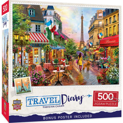 Travel Diary - Parisian Charm 500 Piece Jigsaw Puzzle (ONLINE ORDER ONLY)