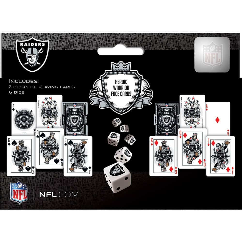 Las Vegas Raiders - 2-Pack Playing Cards & Dice Set