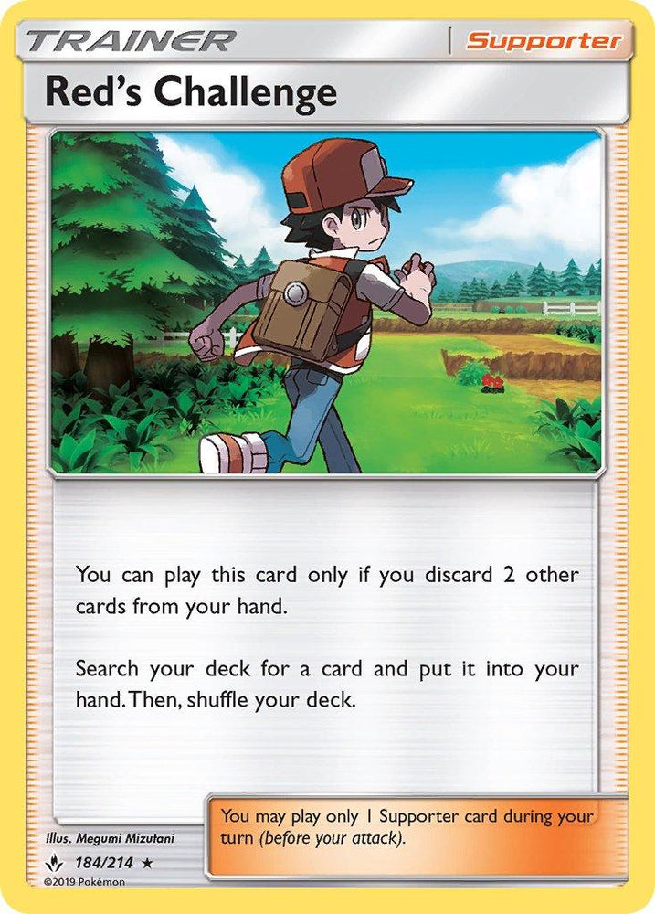 Red's Challenge (184/214) (Theme Deck Exclusive) [Sun & Moon: Unbroken Bonds] (Online Only)