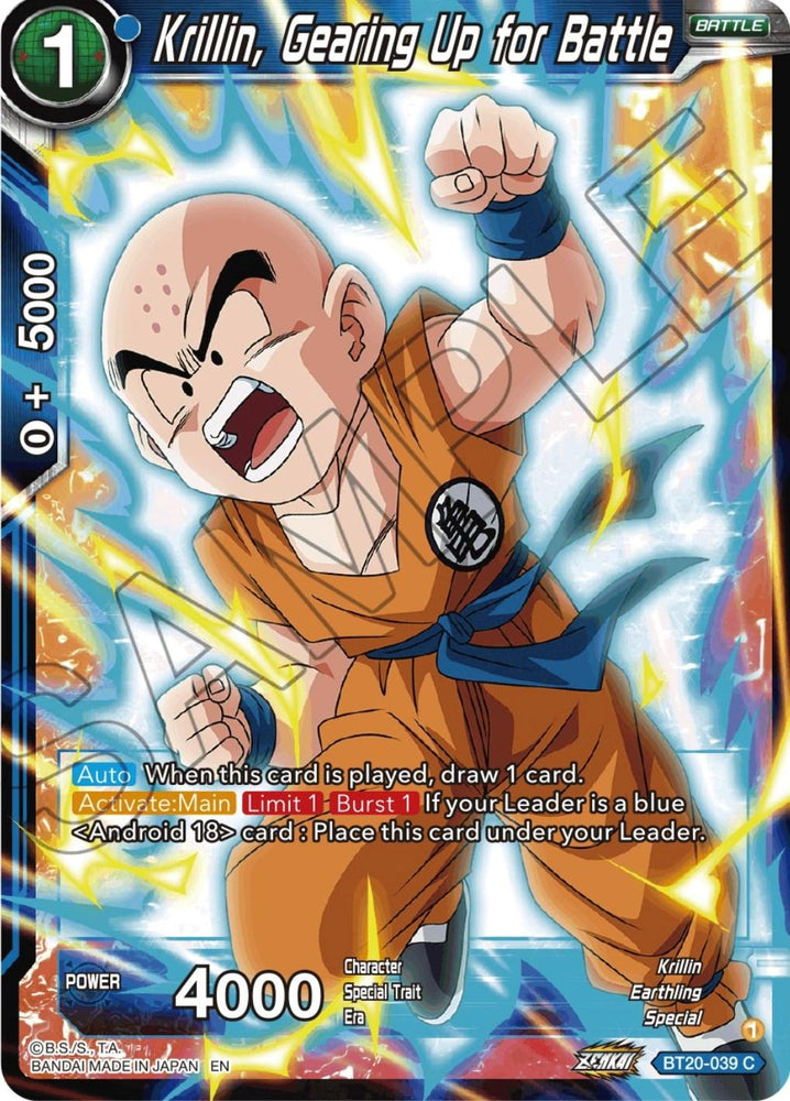 Krillin, Gearing Up for Battle (BT20-039) [Power Absorbed] (ONLINE ORDER ONLY)