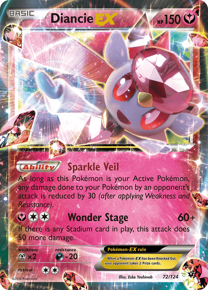 Diancie EX (72/124) [XY: Fates Collide] (Online Only)
