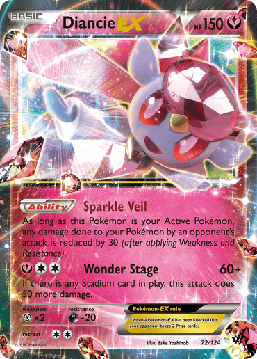 Diancie EX (72/124) [XY: Fates Collide] (Online Only)