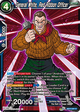 General White, Red Ribbon Officer (BT17-041) [Ultimate Squad] (ONLINE ORDER ONLY)