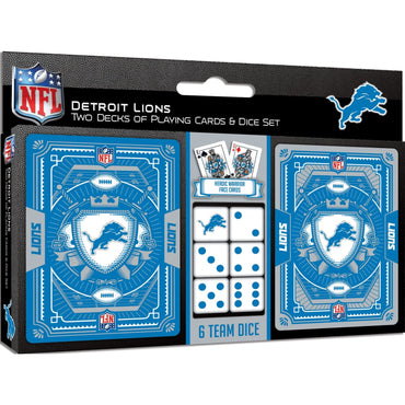 Detroit Lions - 2-Pack Playing Cards & Dice Set (ONLINE ORDER ONLY)
