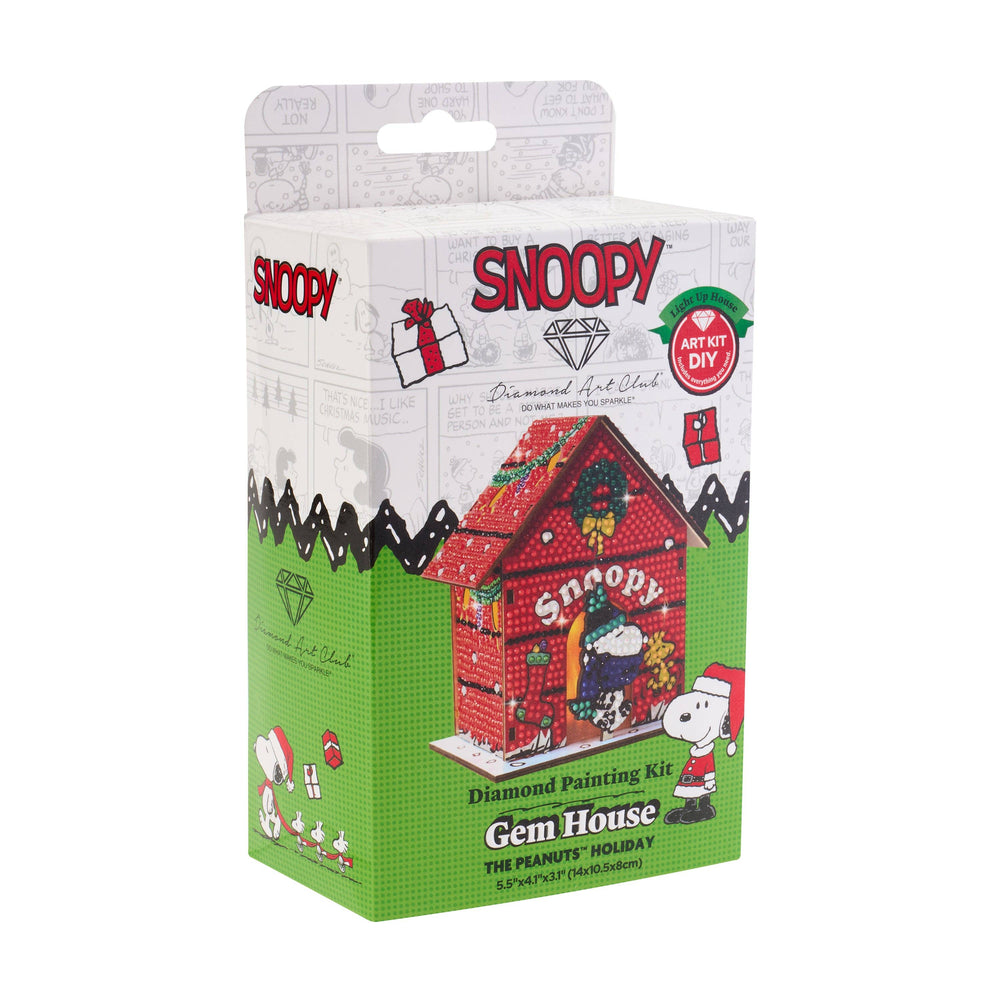 Diamond Art Club – Gem House: The Peanuts Holiday 3D Snoopy Diamond Painting Model (Round Drill, 5.4" x 4.9" x 3") (ONLINE ORDER ONLY)