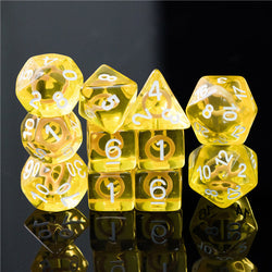 Yellow Circle / Gold Hedgehog Ring Dice 11-Dice Set RPG (Online Only)