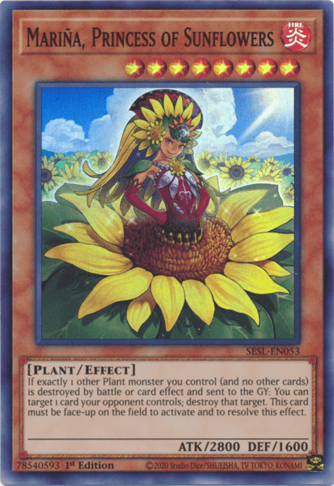 Marina, Princess of Sunflowers [SESL-EN053] Super Rare (ONLINE ORDER ONLY)
