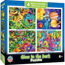 Glow in the Dark 100 Piece Jigsaw Puzzles - 4-Pack V2 (ONLINE ORDER ONLY)