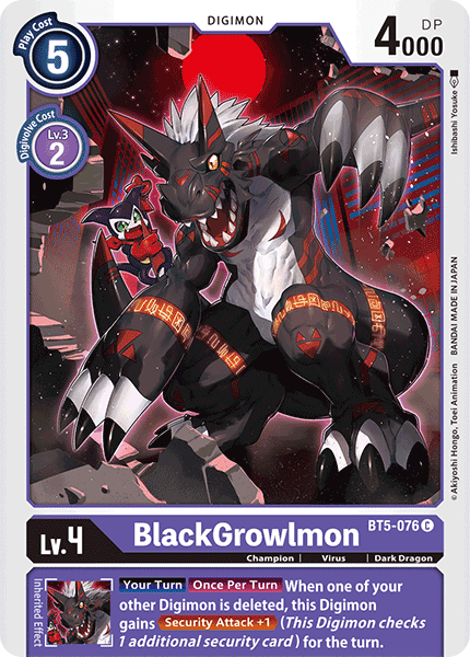 BlackGrowlmon [BT5-076] [Battle of Omni] (ONLINE ORDER ONLY)