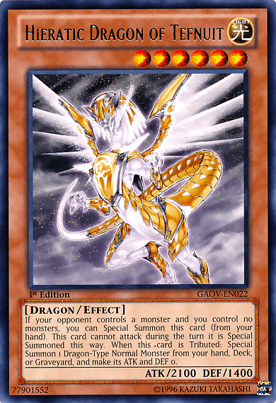 Hieratic Dragon of Tefnuit [GAOV-EN022] Rare (ONLINE ORDER ONLY)