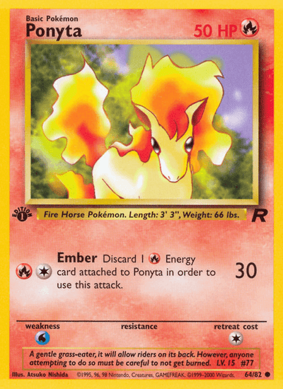 Ponyta (64/82) [Team Rocket 1st Edition] (Online Only)
