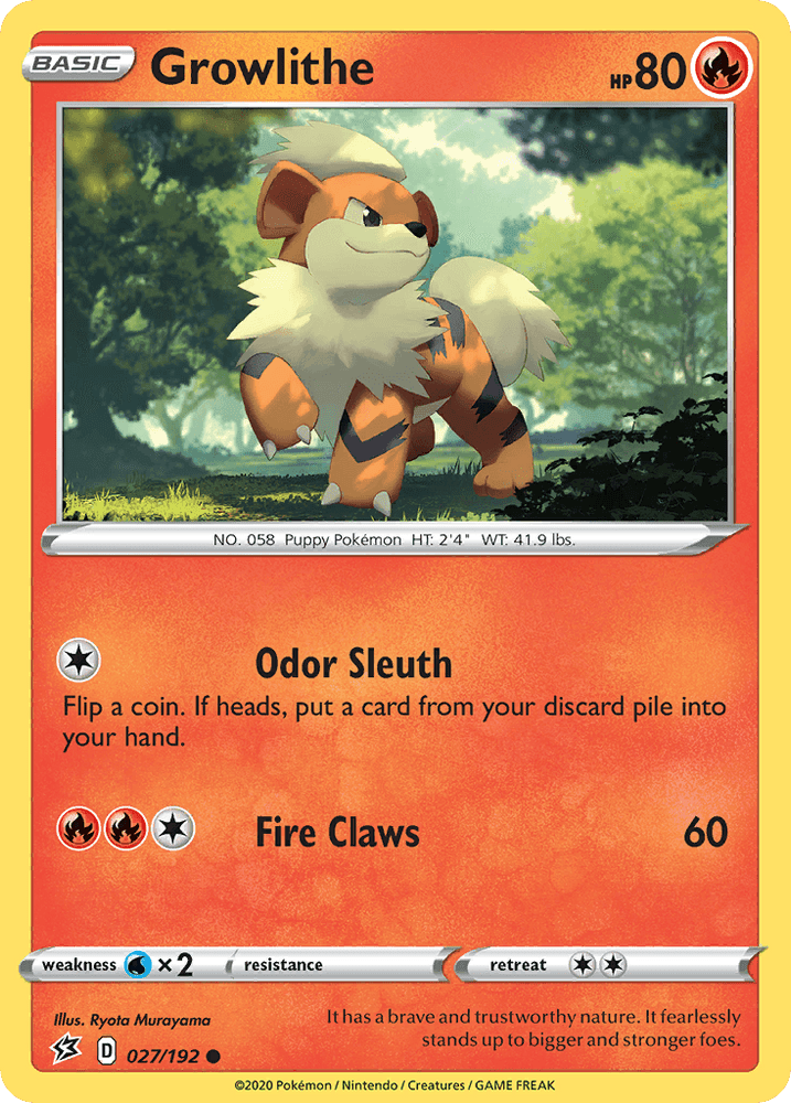 Growlithe (027/192) [Sword & Shield: Rebel Clash] (Online Only)
