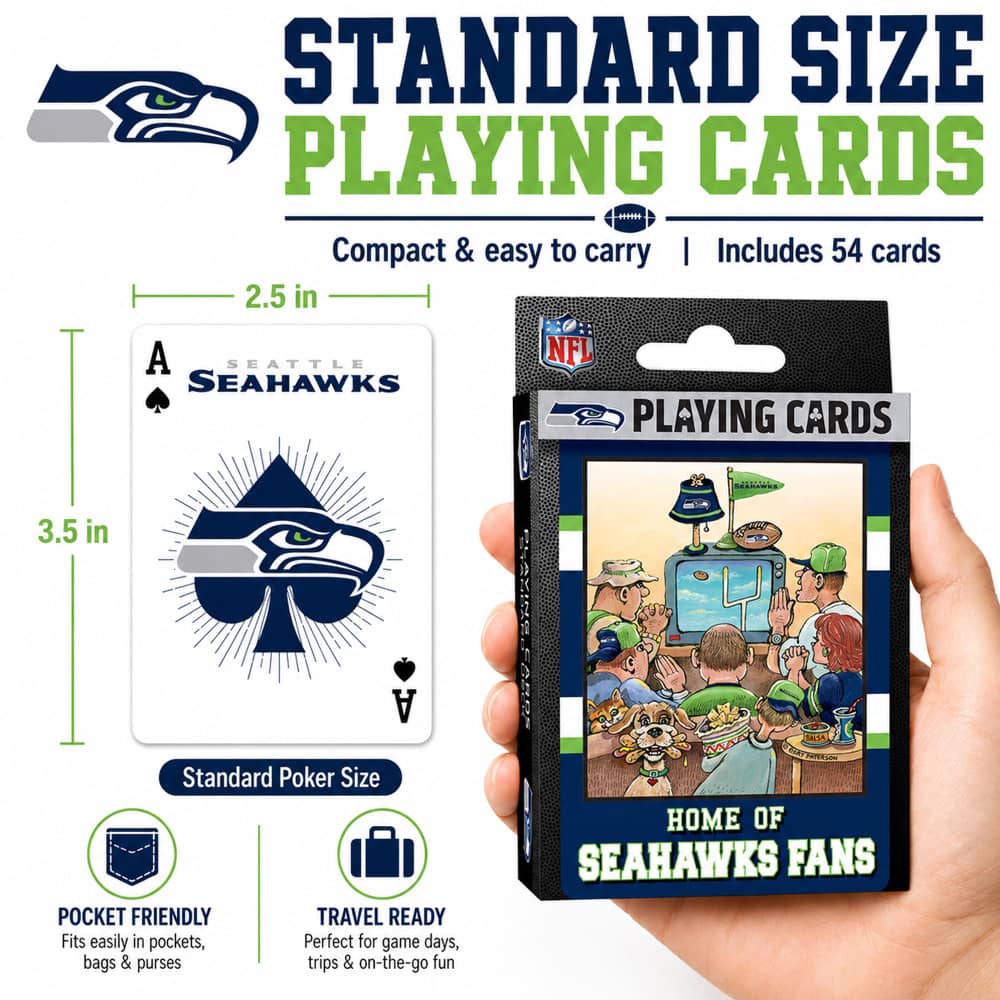 Seattle Seahawks Fan Deck Playing Cards - 54 Card Deck