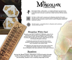 Mongolian White Opal Stone Dice Set - Dice Around the World Collection (ONLINE ORDER ONLY)
