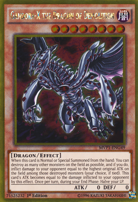 Gandora-X the Dragon of Demolition [MVP1-ENG49] Gold Rare (ONLINE ORDER ONLY)