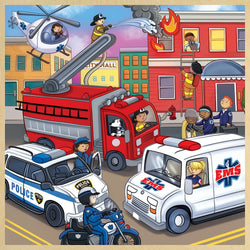 Wood Fun Facts - Emergency Vehicles 48 Piece Wood Jigsaw Puzzle (ONLINE ORDER ONLY)