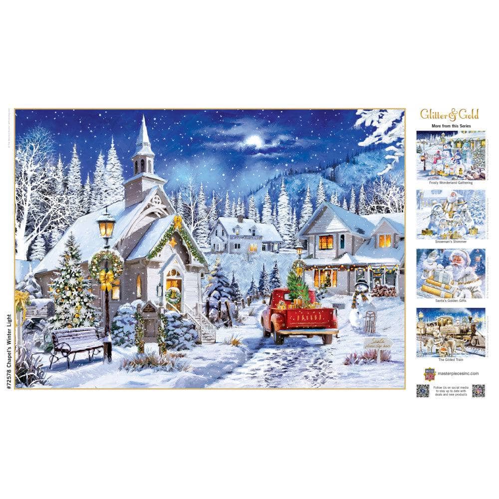 Glitter & Gold - Chapel's Winter Light 1000 Piece Jigsaw Puzzle (ONLINE ORDER ONLY)