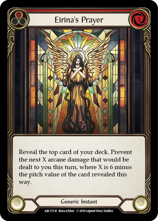 Eirina's Prayer (Red) [ARC173-R] (Arcane Rising)  1st Edition Rainbow Foil - Anime Imports LLC