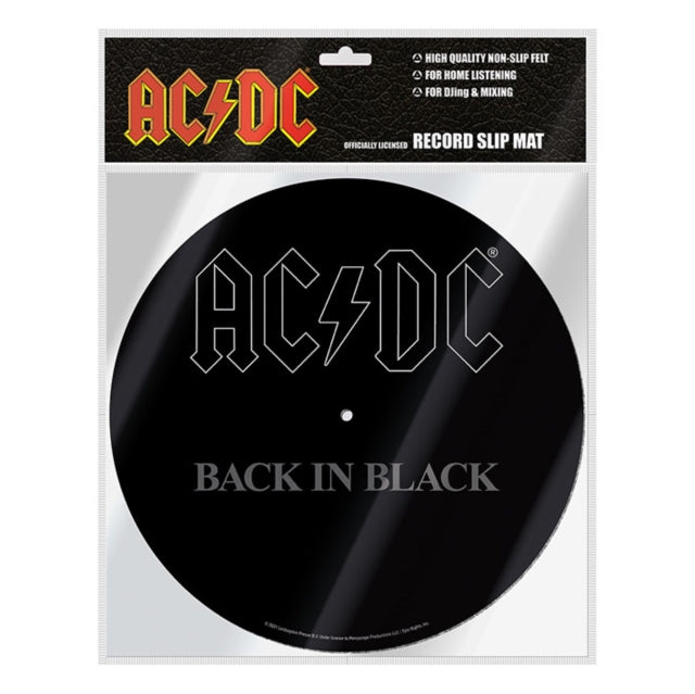 AC/DC Back In Black Slipmat [Slip Mat] (ONLINE ORDER ONLY)