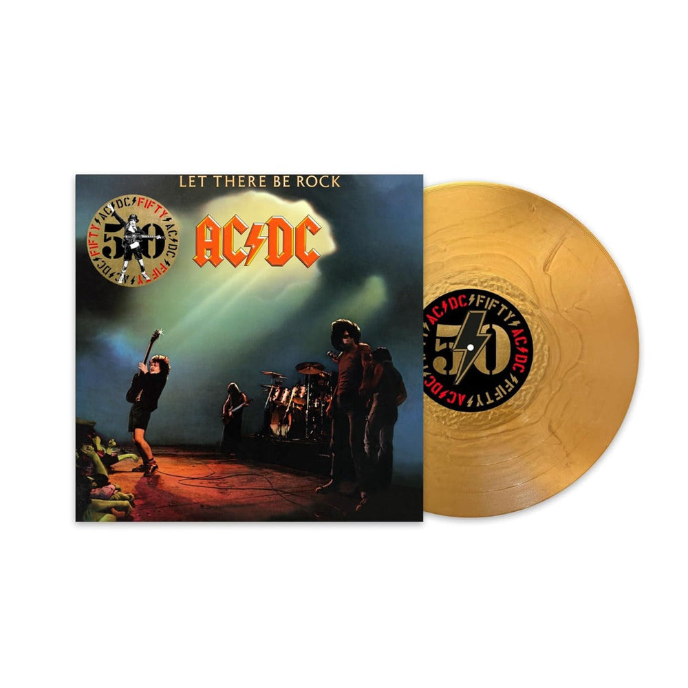 AC/DC - Let There Be Rock (50th Anniversary Edition, Gold Color Vinyl) [Vinyl] (ONLINE ORDER ONLY)