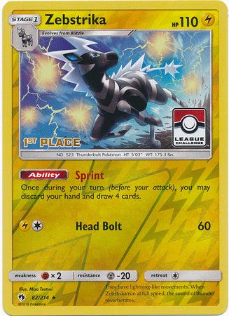 Zebstrika (82/214) (League Promo 1st Place) [Sun & Moon: Lost Thunder] (Online Only)
