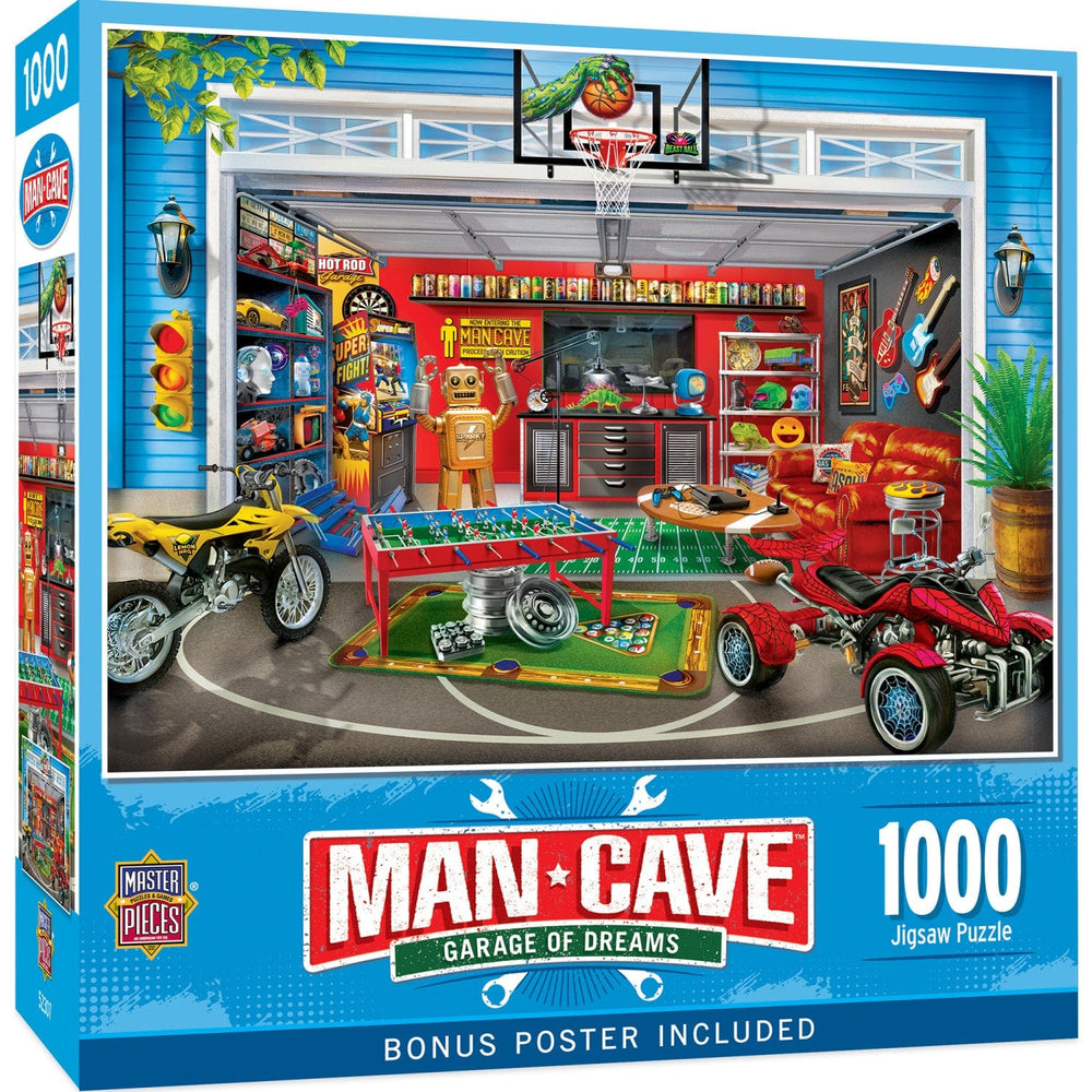 Man Cave - Garage of Dreams 1000 Piece Jigsaw Puzzle (ONLINE ORDER ONLY)