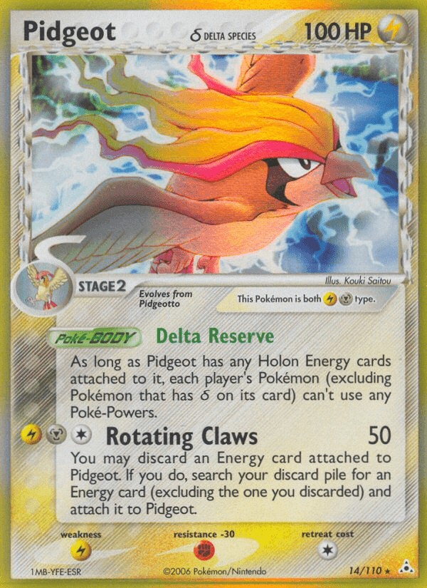 Pidgeot (14/110) (Delta Species) [EX: Holon Phantoms] (Online Only)