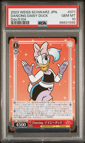 2023 WEISS SCHWARZ JAPANESE DISNEY 100 DANCING DAISY DUCK Dds/S104 71 PSA 10 (Online Order Only)