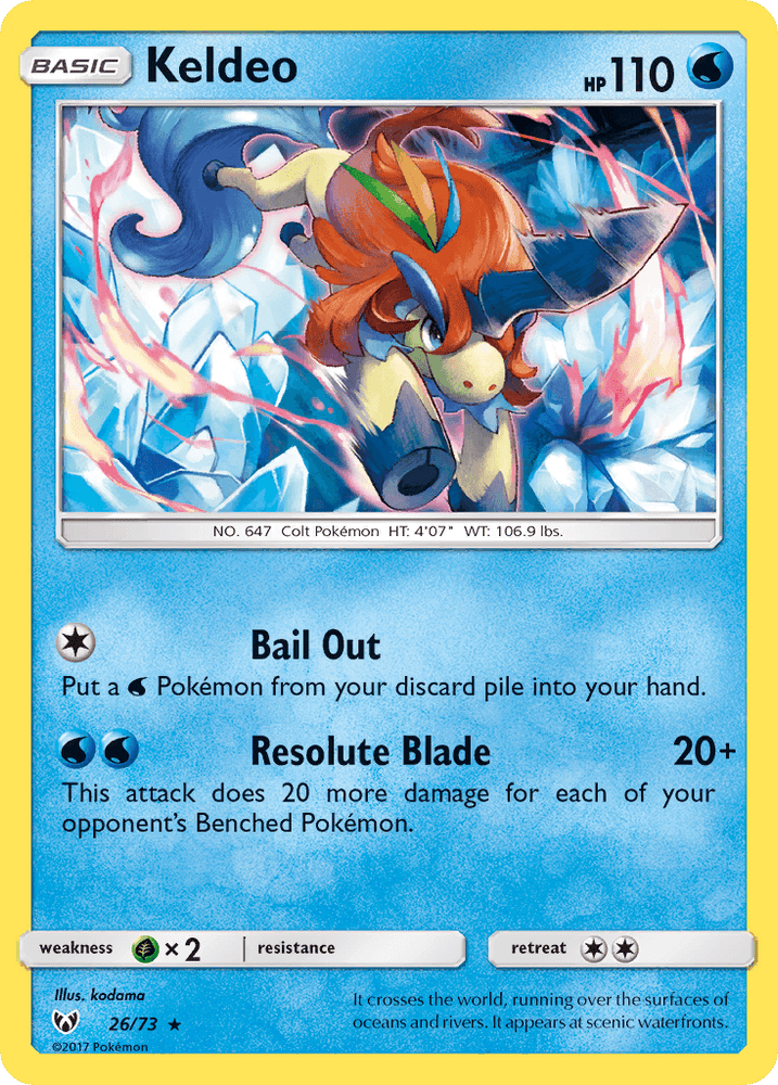 Keldeo (26/73) [Sun & Moon: Shining Legends] (Online Only)