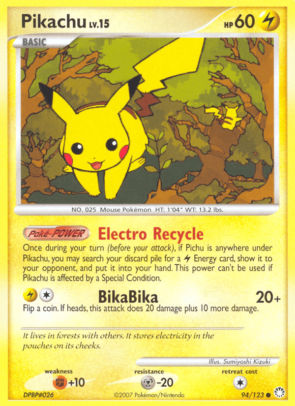 Pikachu (94/123) [Diamond & Pearl: Mysterious Treasures] (Online Only)