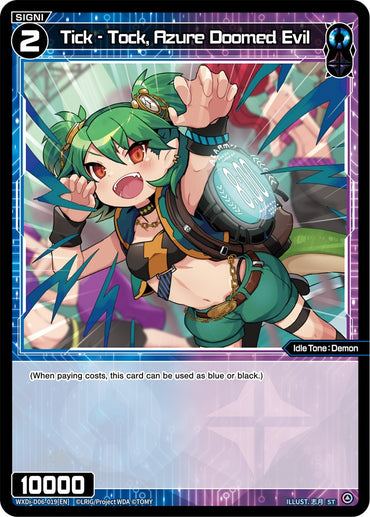 Tick - Tock, Azure Doomed Evil (WXDi-D06-019) [Diva Debut Deck D06: Sanga Muzica Madoka]