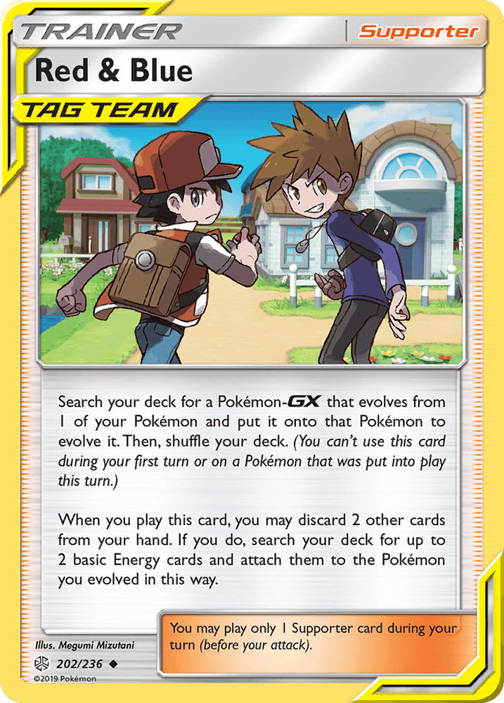 Red & Blue (202/236) [Sun & Moon: Cosmic Eclipse] (Online Only)