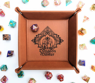 The Fate Twister - D&D Vegan Leather Dice Rolling Tray (ONLINE ORDER ONLY)