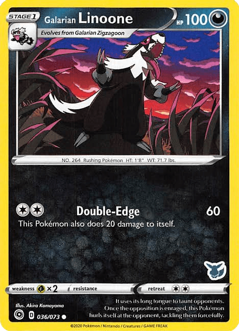 Galarian Linoone (036/073) (Eevee Deck) [Battle Academy 2022] (Online Only)