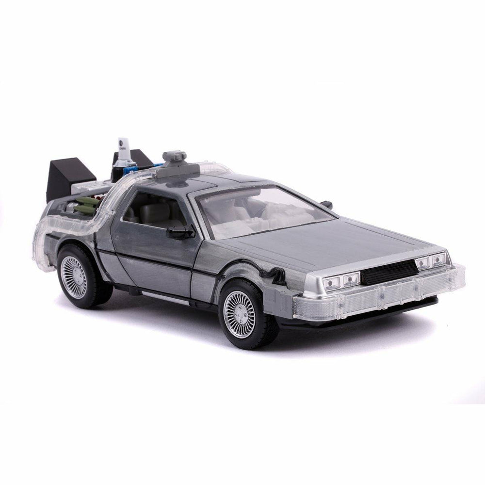 Back to the Future Part II die-cast 1:24 scale "Hollywood Rides" light-up DeLorean Time Machine (ONLINE ORDER ONLY)