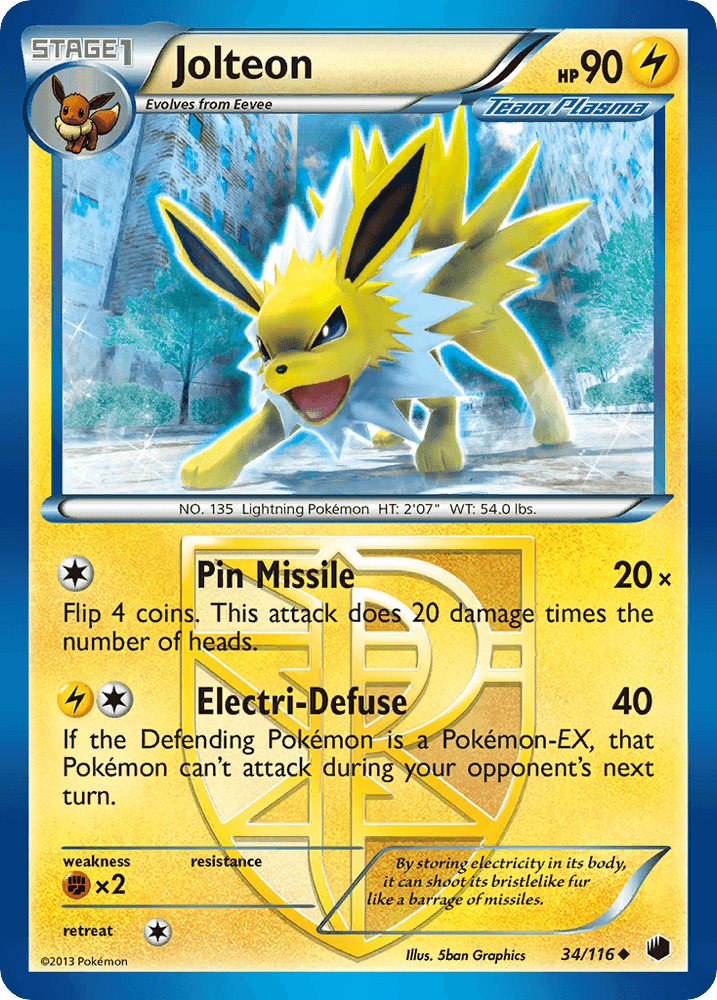 Jolteon (34/116) [Black & White: Plasma Freeze] (Online Only)