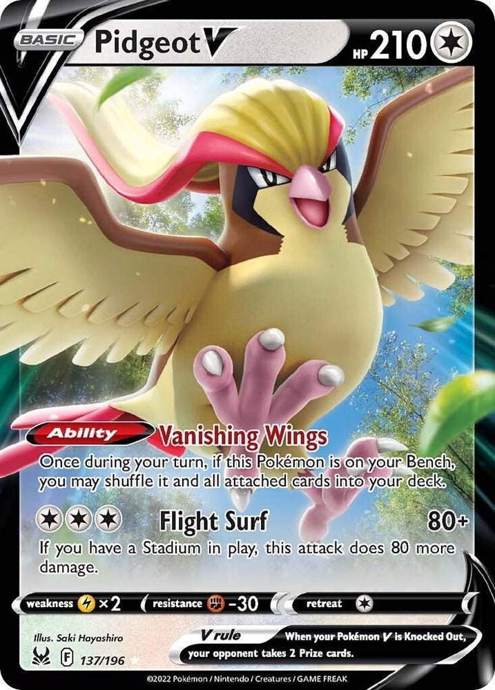 Pidgeot V (137/196) [Sword & Shield: Lost Origin] (Online Only)