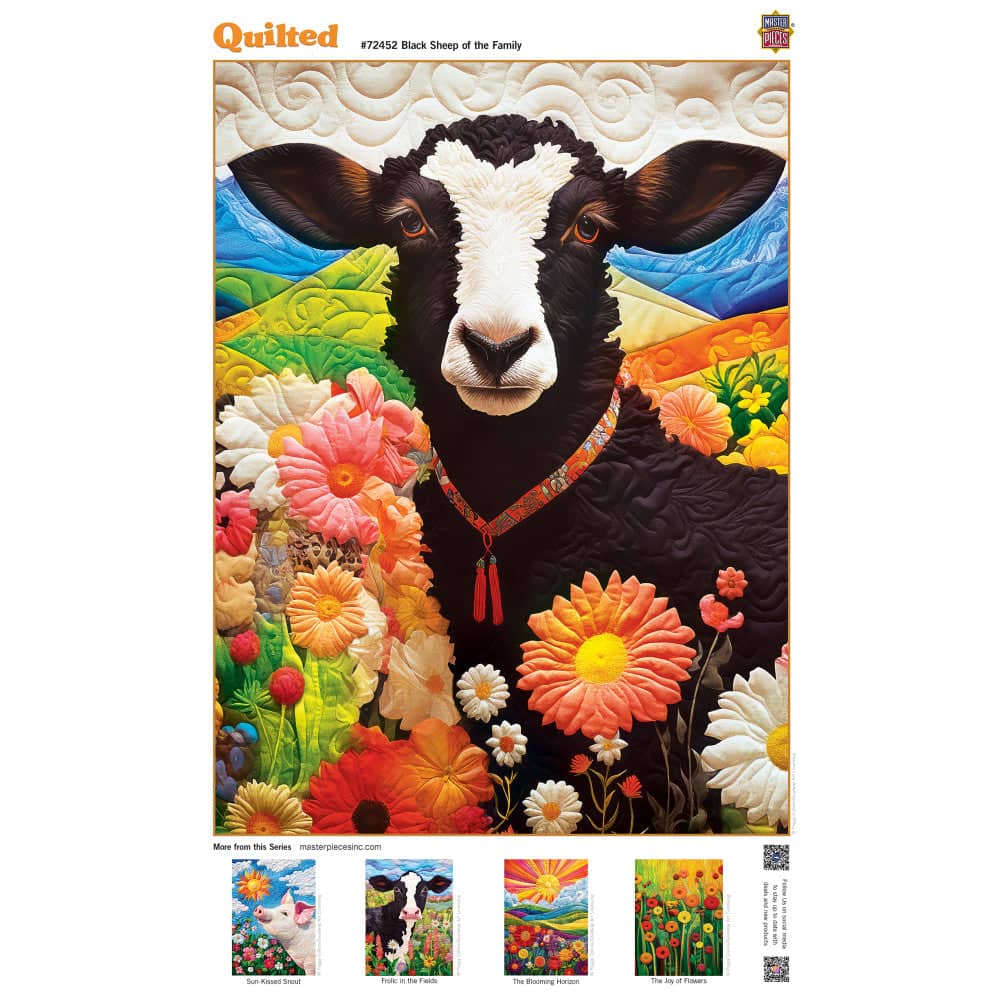 Quilted - Black Sheep of the Family 1000 Piece Jigsaw Puzzle (ONLINE ORDER ONLY)