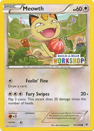Meowth (67/108) (Build A Bear Workshop Exclusive) [XY: Roaring Skies] (Online Only)