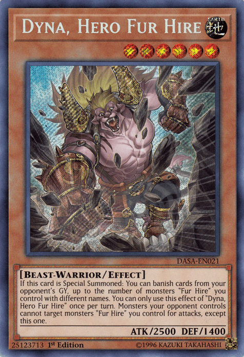 Dyna, Hero Fur Hire [DASA-EN021] Secret Rare (ONLINE ORDER ONLY)