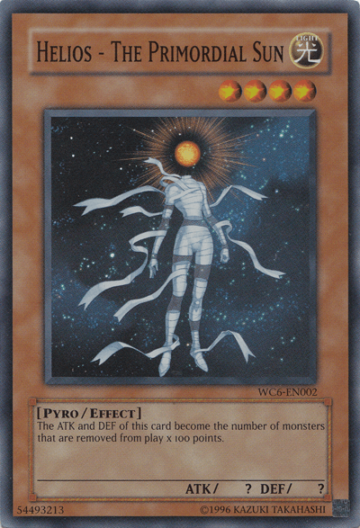 Helios - The Primordial Sun [WC6-EN002] Super Rare (ONLINE ORDER ONLY)