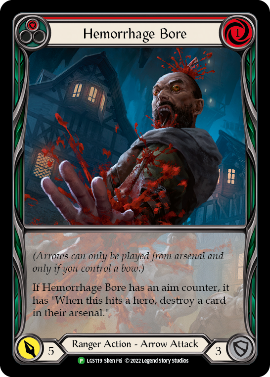 Hemorrhage Bore (Red) [LGS119] (Promo)  Rainbow Foil