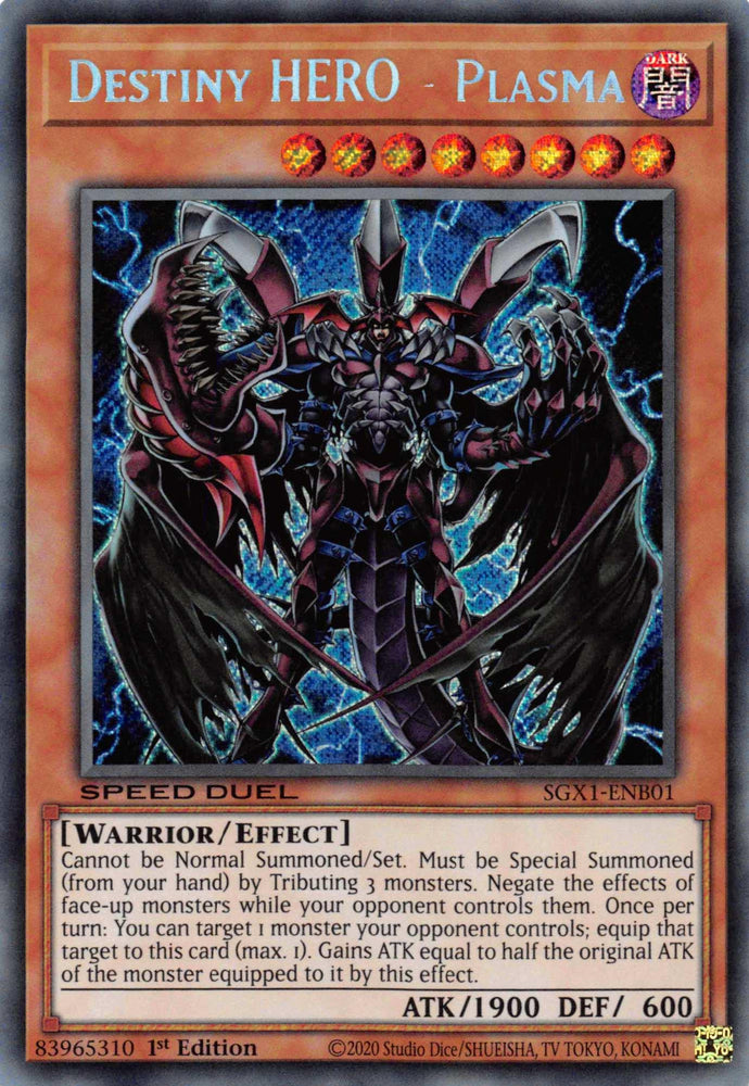 Destiny HERO - Plasma [SGX1-ENB01] Secret Rare (ONLINE ORDER ONLY)