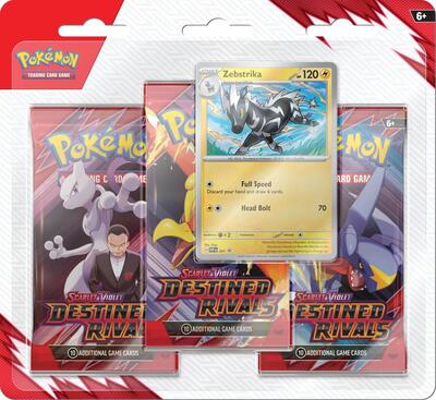 Destined Rivals 3 Pack Blister (Zebstrika) (Online Order Only)