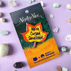 Verity Vox Enamel Pin - Leaf - We're Cursed (ONLINE ORDER ONLY)