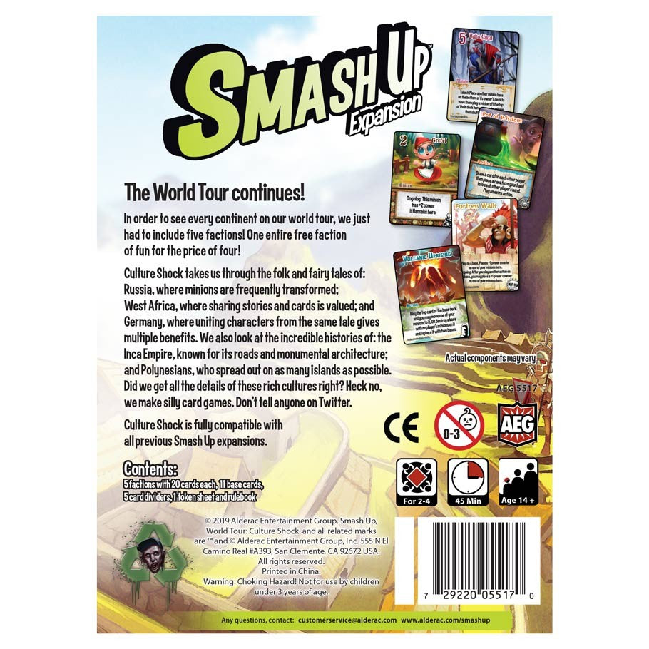 Smash Up Expansion: World Tour - Culture Shock (ONLINE ORDER ONLY)