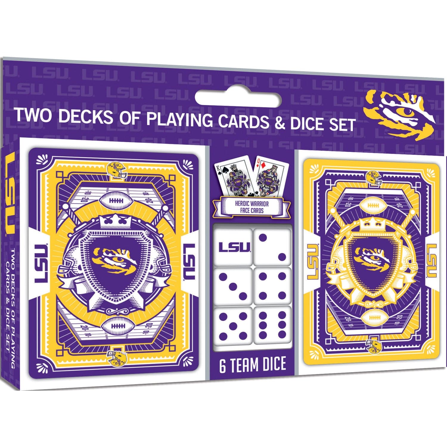 LSU Tigers - 2-Pack Playing Cards & Dice Set (ONLINE ORDER ONLY)