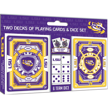 LSU Tigers - 2-Pack Playing Cards & Dice Set (ONLINE ORDER ONLY)